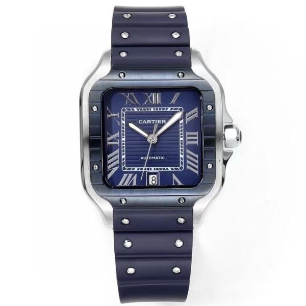 Cartier Santos Rubber Strap | THB Factory 39.8mm Automatic Watch
