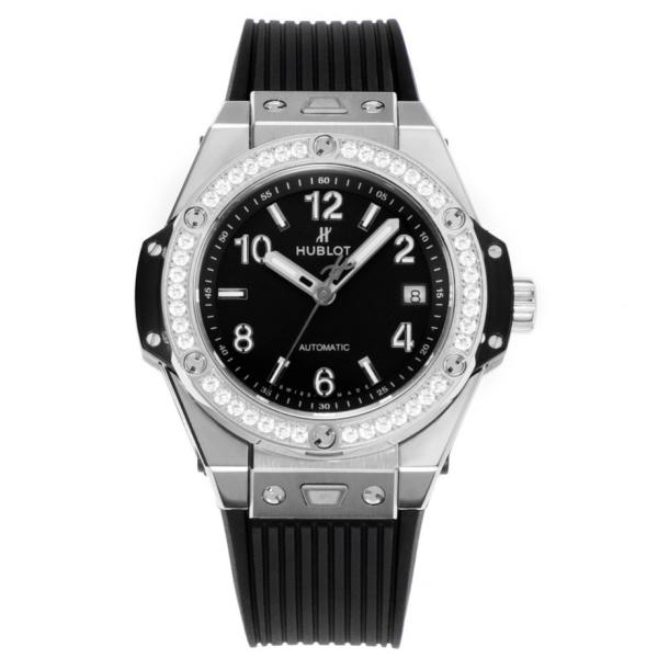 Hublot Big Bang 39mm Steel Diamond Bezel Automatic Ladies Watch