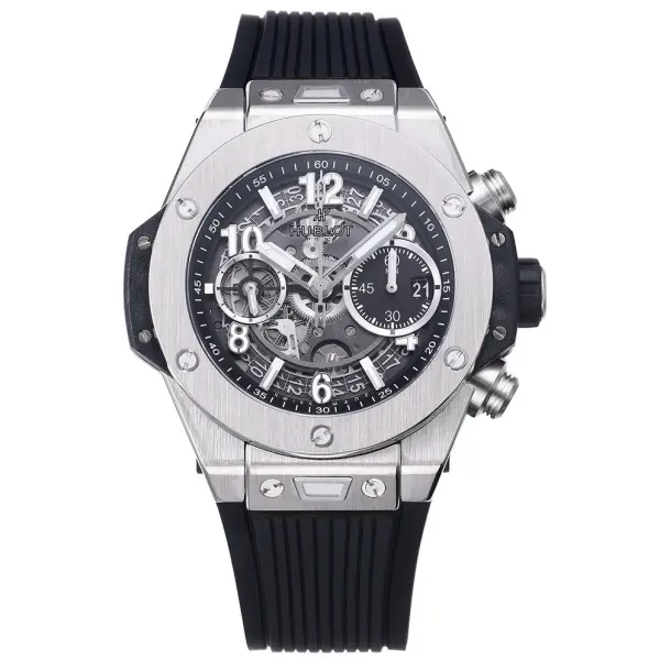 Hublot Big Bang Automatic Chronograph Watch 42mm Titanium Rubber Strap