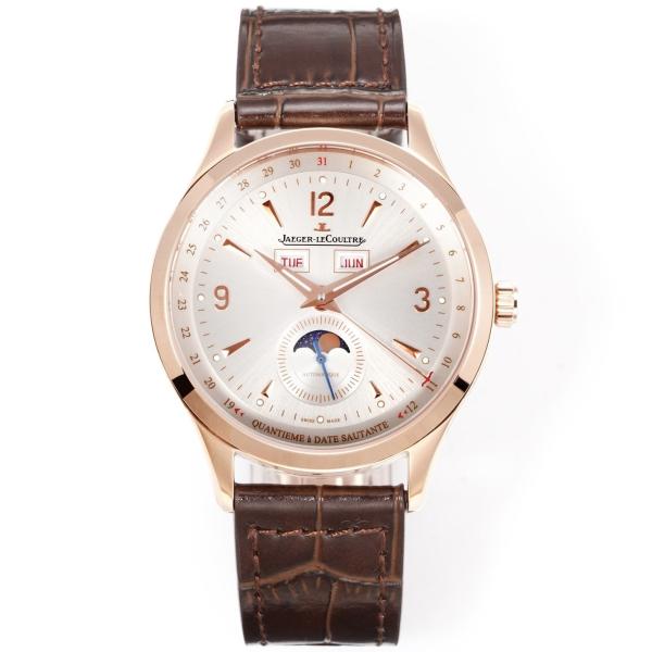 Jaeger-LeCoultre Master Calendar Moon Phase Automatic Watch 40mm Genuine Leather Strap