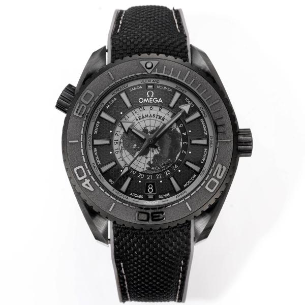 OMEGA Seamaster Planet Ocean 600M Worldtimer Full Black Ceramic Dive Watch