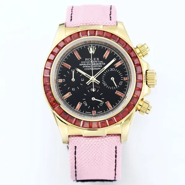 Rolex Cosmograph Daytona Super Clone Watch | Pumpkin Ruby Bezel, 43mm