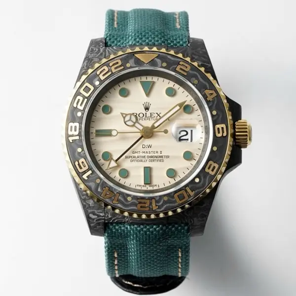 Rolex GMT-Master II Carbon Watch | Cal.3186 Automatic Movement, Forged Carbon Case