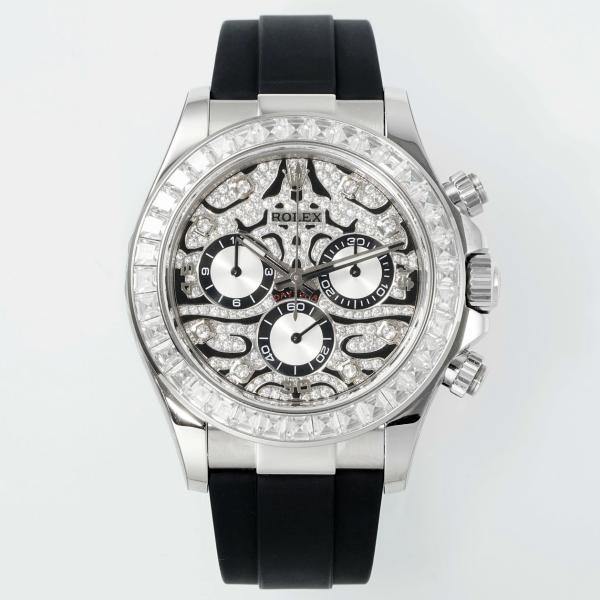 Rolex PPM Tiger Eye Moissanite Chronograph