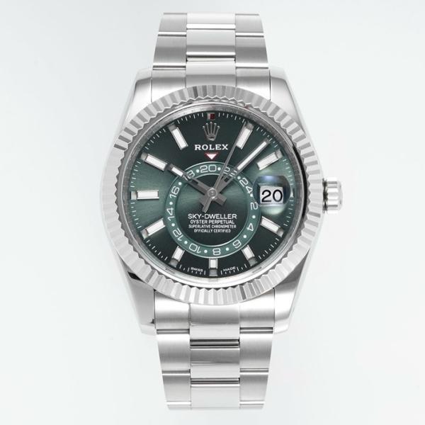Rolex Sky‑Dweller Watch 42mm 904L Steel 9002 Automatic Movement Ring Command Bezel